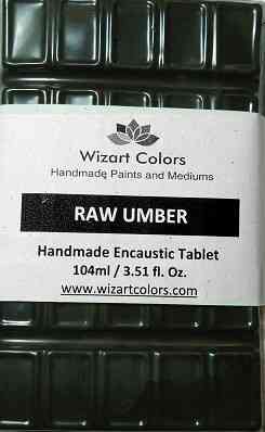 Encaustic Raw Umber Tablet