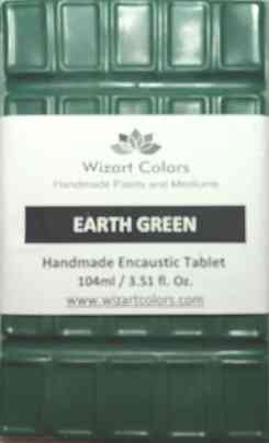 Encaustic Earth Green paint