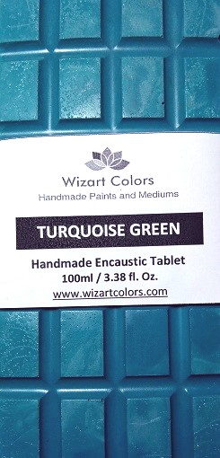 Encaustic Turquoise Green Wax paint